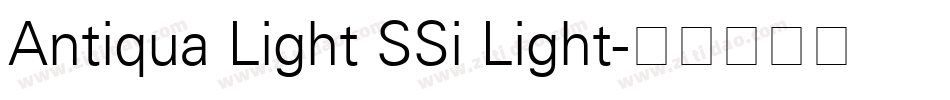 Antiqua Light SSi Light字体转换